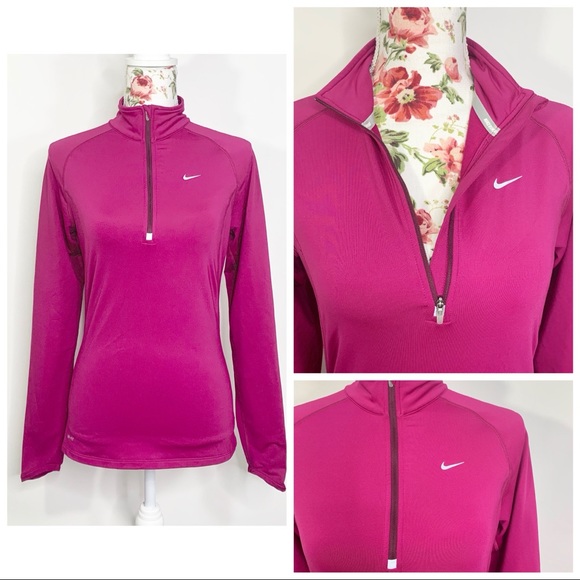 Nike Tops - Nike Dri Fit sz S Women’s Running Quart. Zip pink